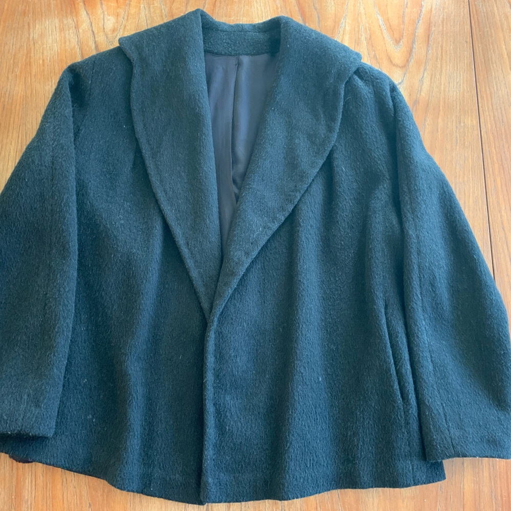 Vintage 1950’s Women’s Black Wool Jacket